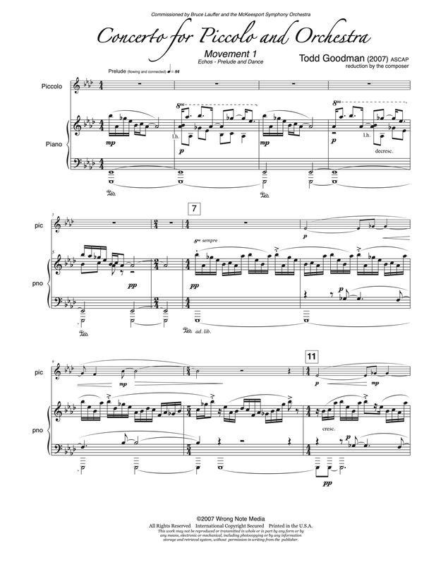 PICCOLO CONCERTO by Todd Goodman