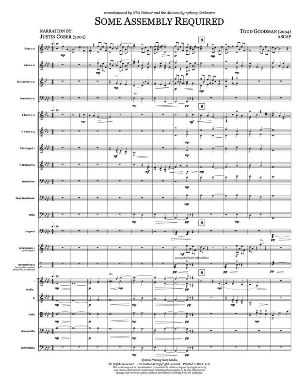 Some Assembly Required - orchestra SCORE, by Todd Goodman