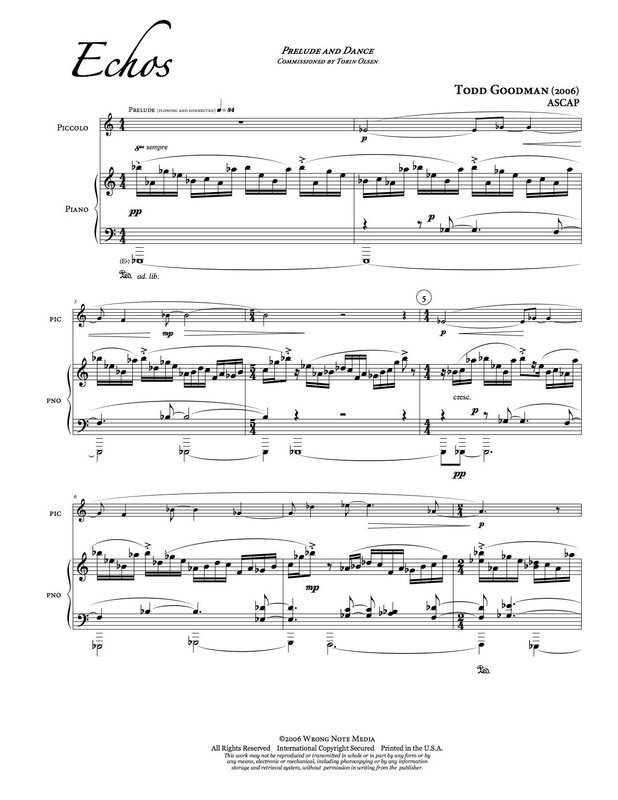 ECHOS: PRELUDE AND DANCE by Todd Goodman