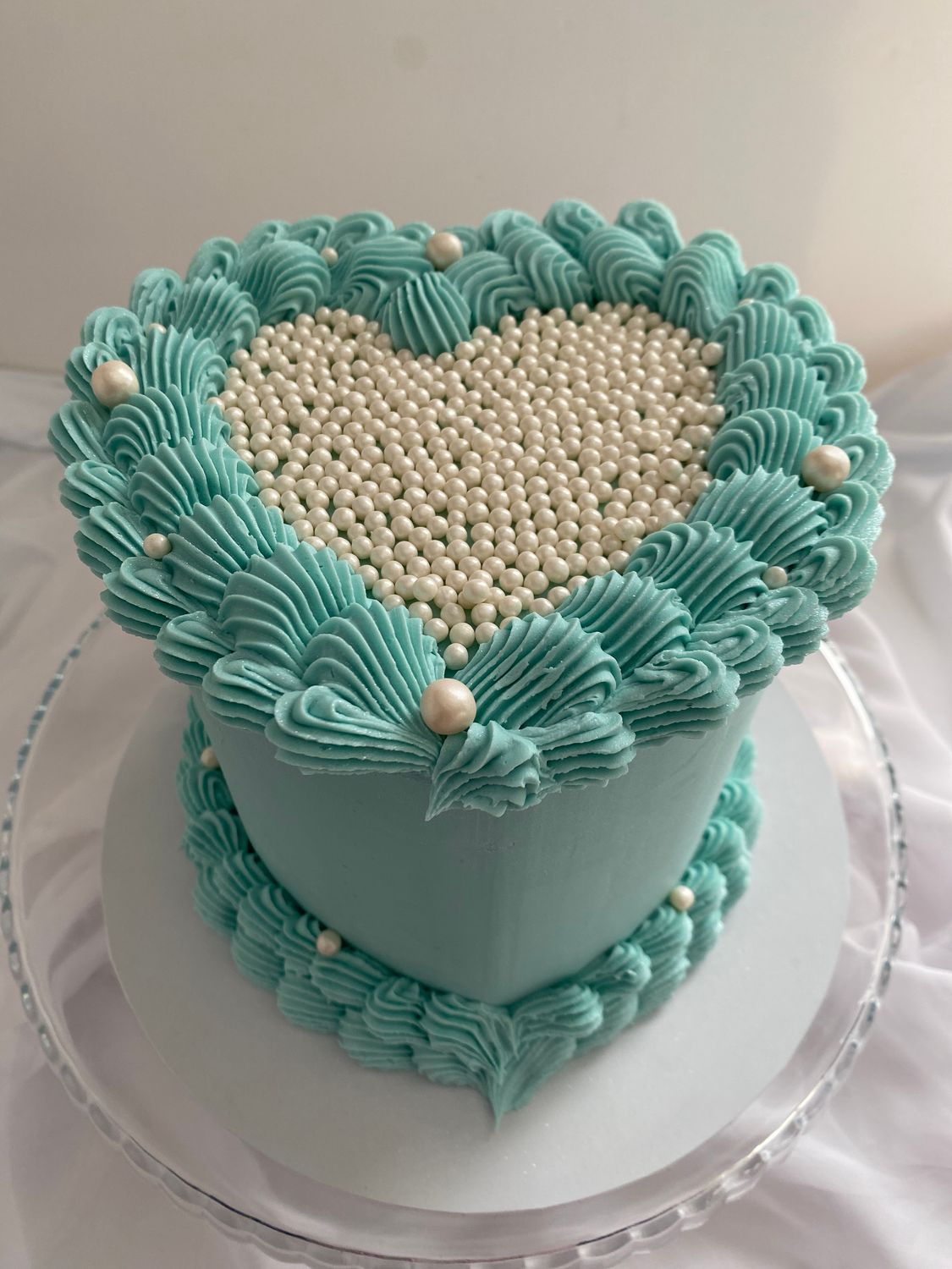 Buttercream heart cake