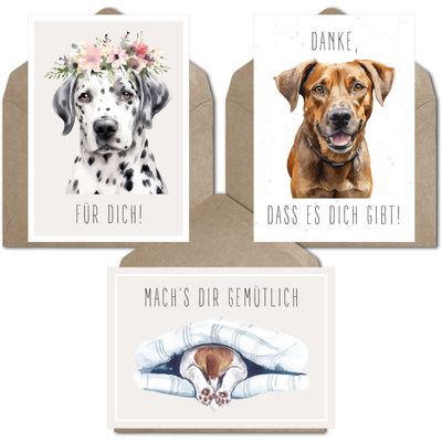 Kartenset – Hundefreunde: 3 liebevolle Motive für jeden Anlass (inkl. Umschläge) Kartenset – Hundefreunde: 3 liebevolle Motive für jeden Anlass (inkl. Umschläge)