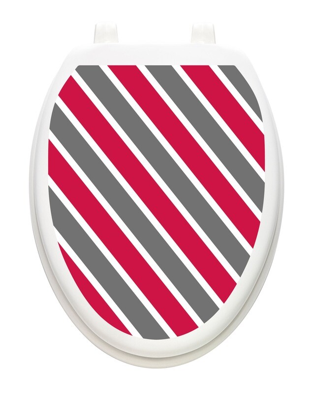 Collegiate Stripe Scarlet and Gray