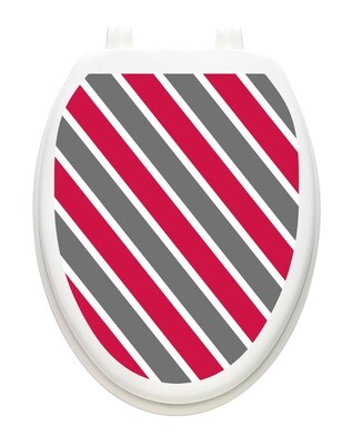 Collegiate Stripe Scarlet and Gray