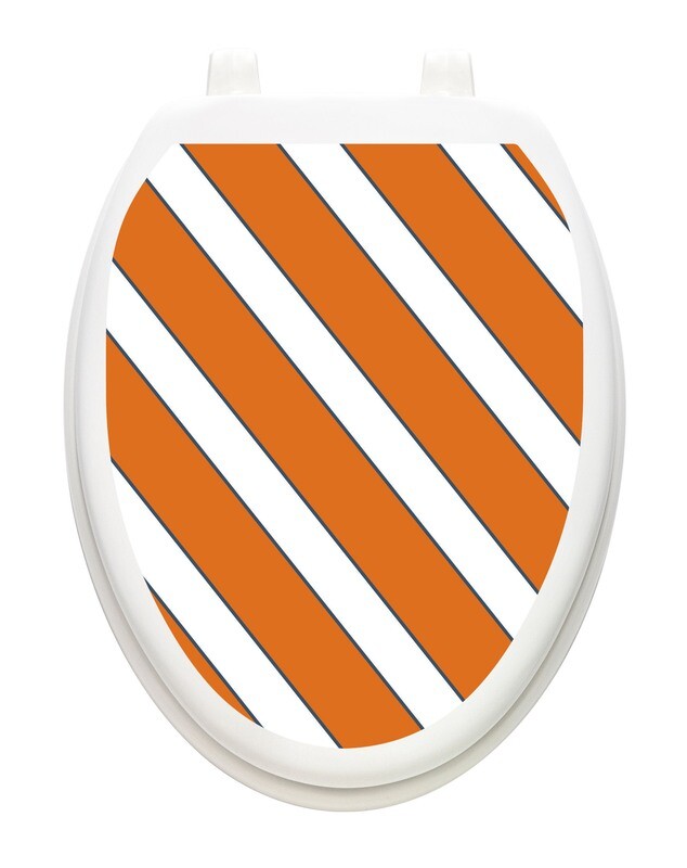 Collegiate Stripe Burnt Orange and White