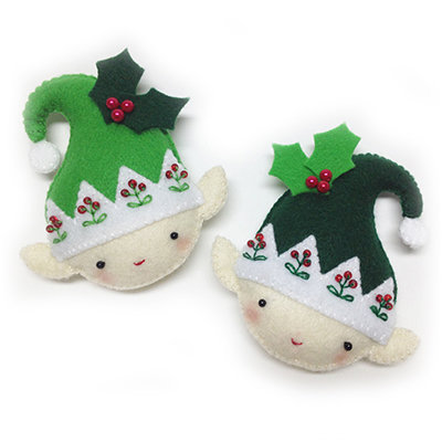 Cheerful Elves Christmas Ornaments - Set of 4
