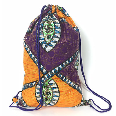 African Print Cinch Sack