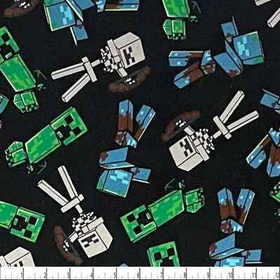 Quillow or Quilt &amp; Pillow - Cotton/Licensed Prints, Fabric Selections: Minecraft