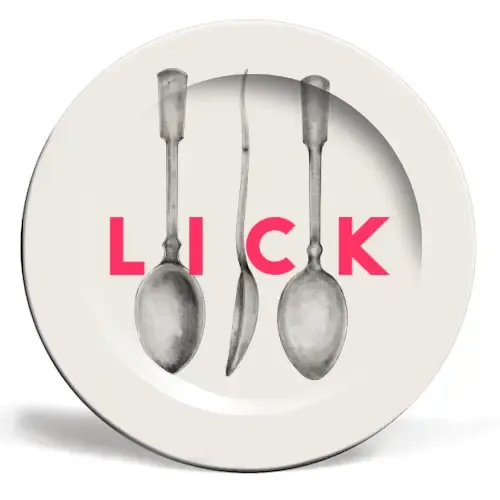 Plates &#39;lick the Spoon&#39; By the 13 PRINTS