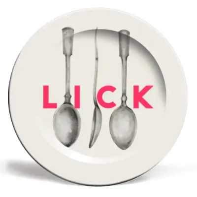 Plates &#39;lick the Spoon&#39; By the 13 PRINTS