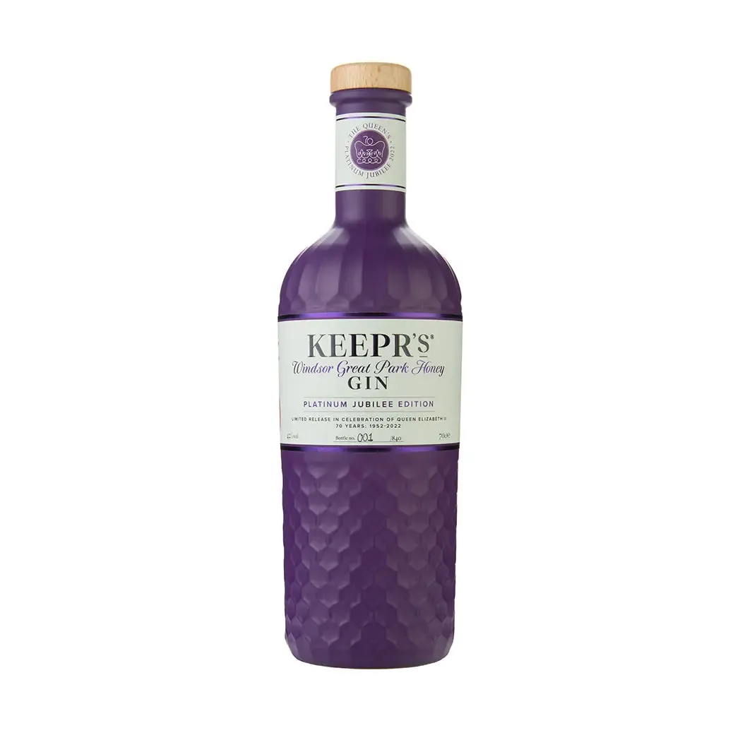 Keepr&#39;s Platinum Jubilee Windsor Great Park Honey Infused London Dry Gin - 42% Vol by KEEPR&#39;S