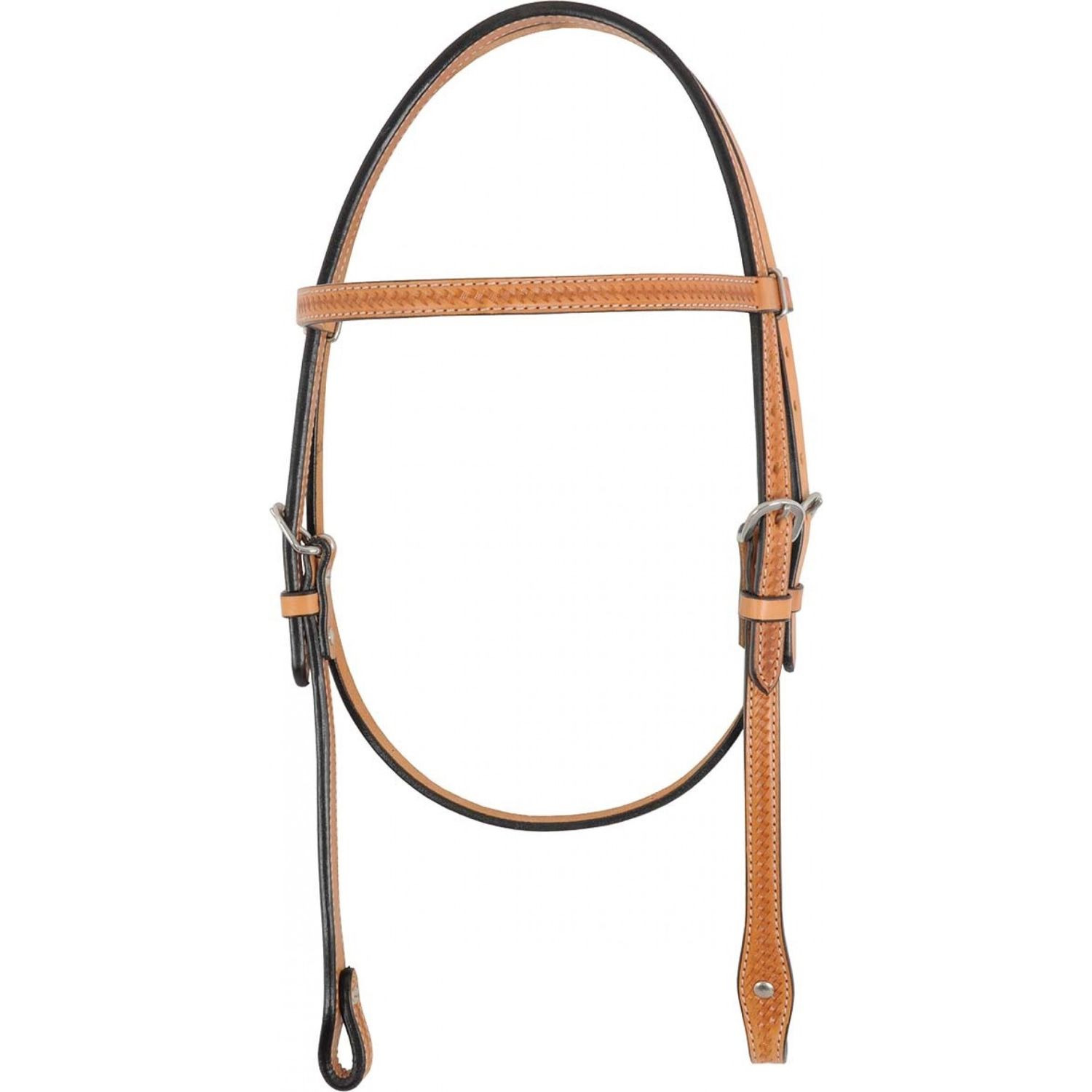 WESTERN RAWHIDE - Country Legend Browband Headstakk w/Basket Tooling, Colour: Golden