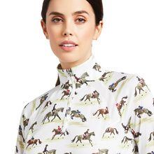 ARIAT - Sunstopper 1/4 zip Good show print long sleeved, Size: Xsmall