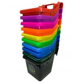 FORTIFLEX - Plastic fence feeder with 16QT capacity, Color: Mauve