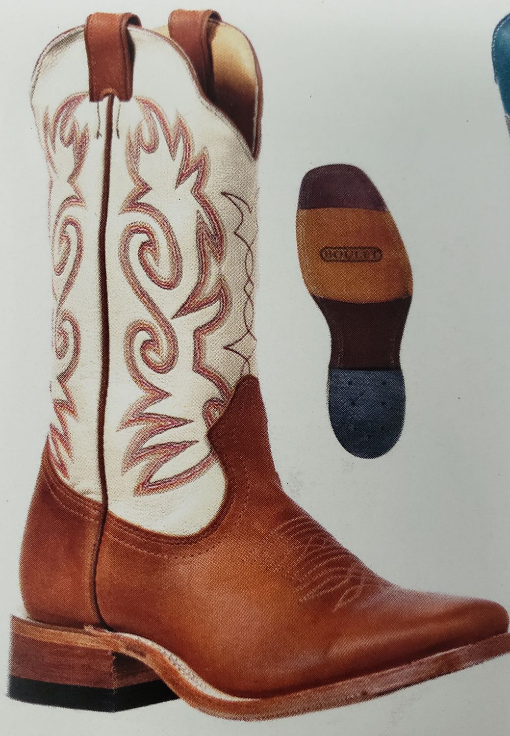 BOULET - Botte Western #0344 - Lucious Bone, Size: 5C