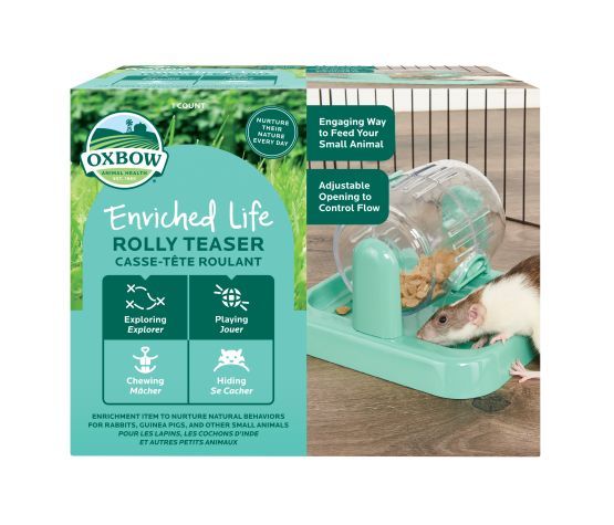 OXBOW - Jouet interactif Rolly Teaser, Color: Turquoise