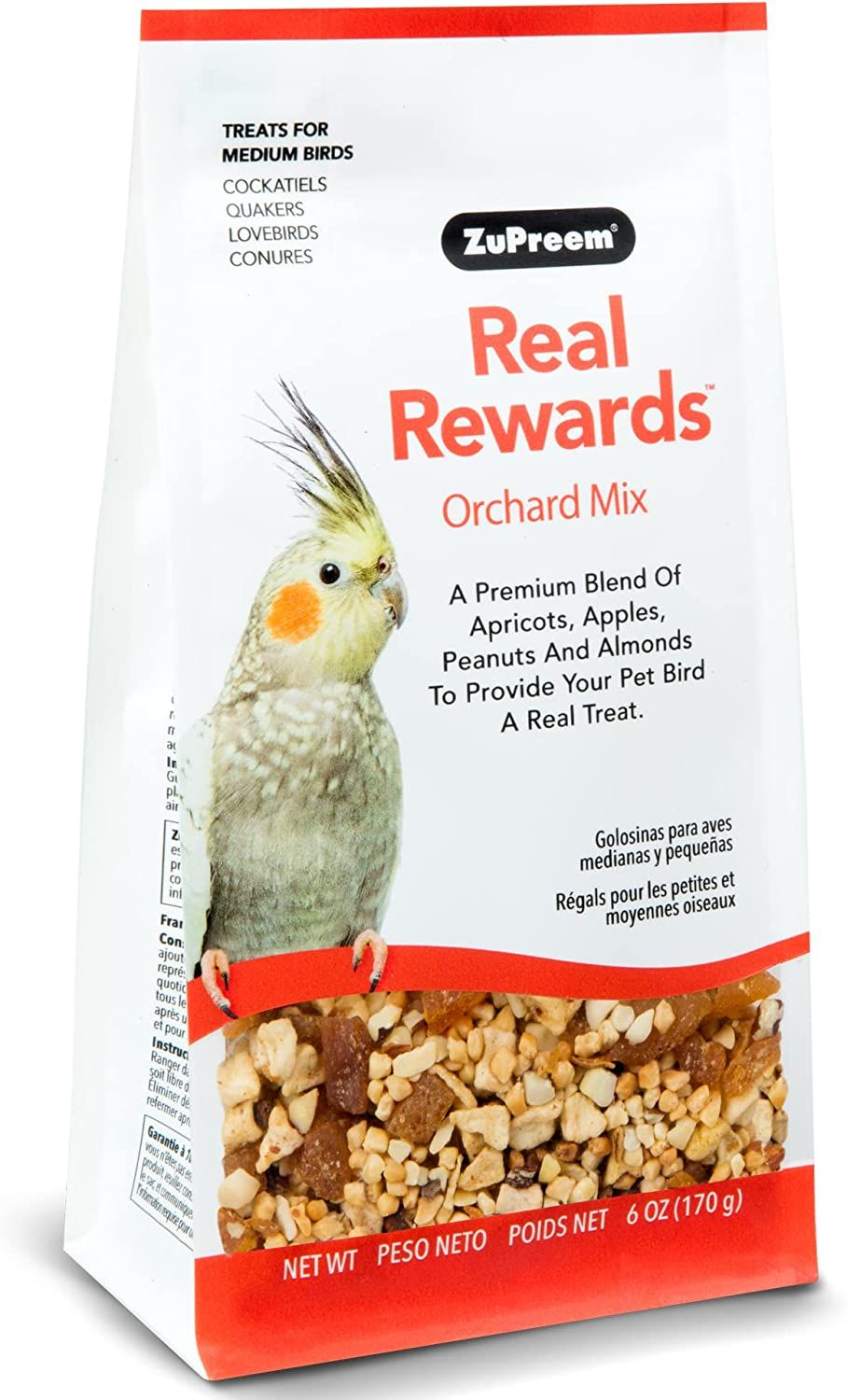 ZUPREEM - Fruit &amp; Nut Treats &quot;Orchard Mix&quot; for birds, Format: 6oz (Moyen)