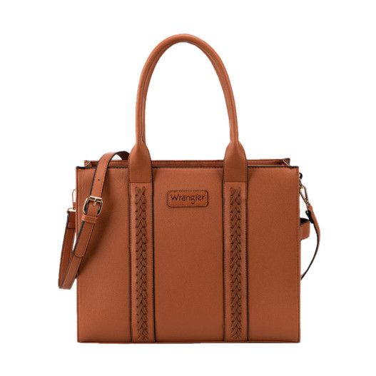 WRANGLER - Carry-All Tote / Crossbody Brown, Size: 14&quot; x 5&quot; x 11&quot;