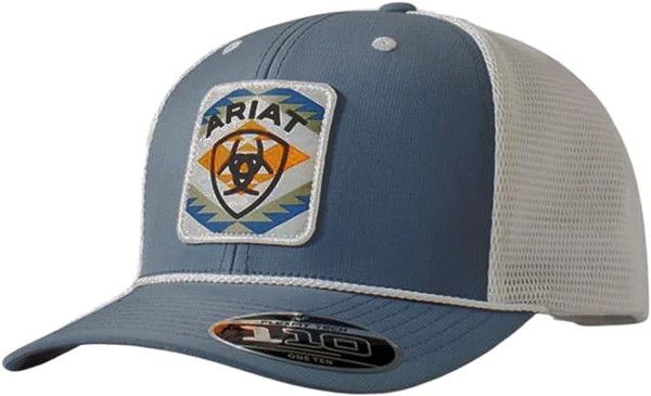 ARIAT - FlexFit 100 Southwest Blue Patch Cap