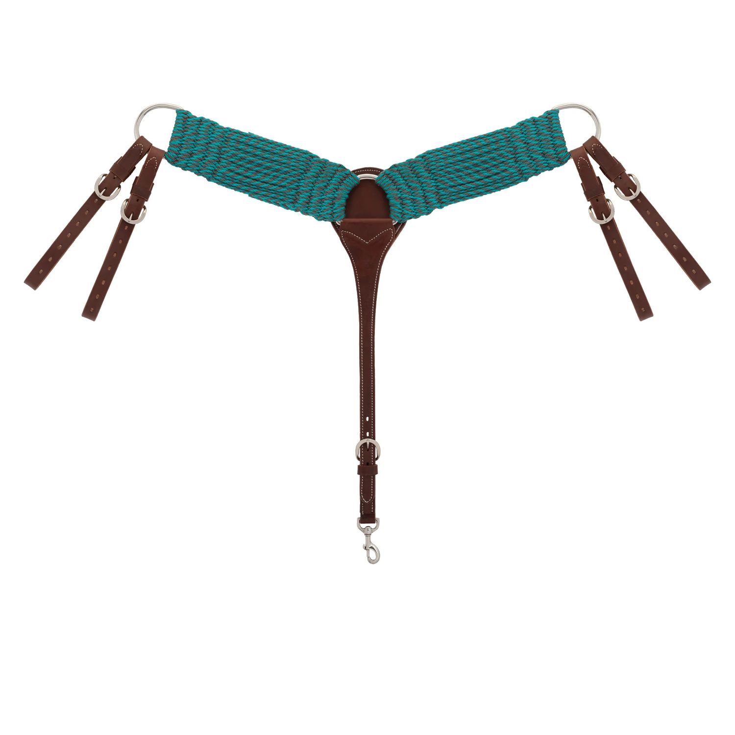 WEAVER - EcoLuxe Turquoise Bamboo Breast Collar, Type: Roper