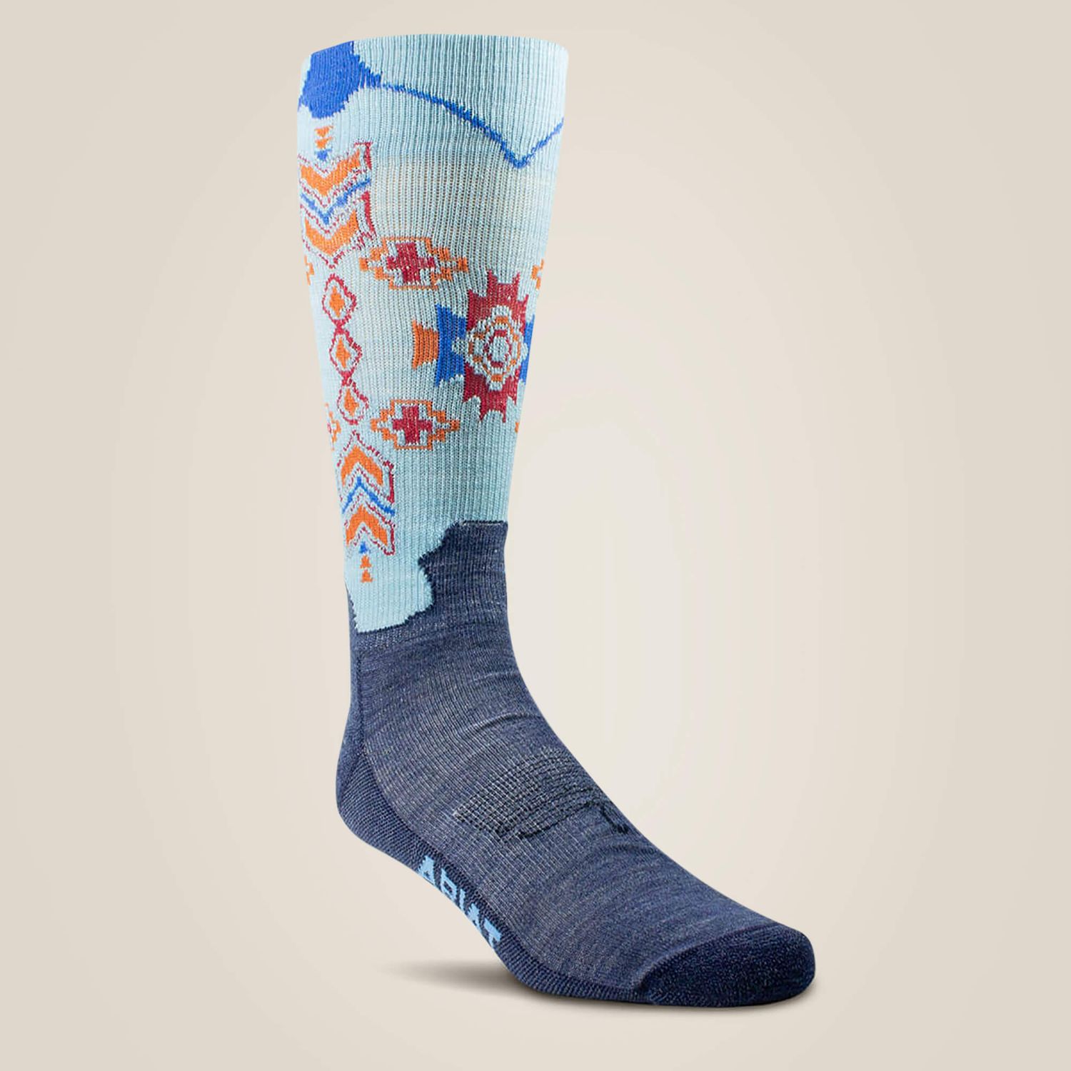 ARIAT - Light Blue Western Boot Mid Calf Everyday Performance Wool So, Size: Medium