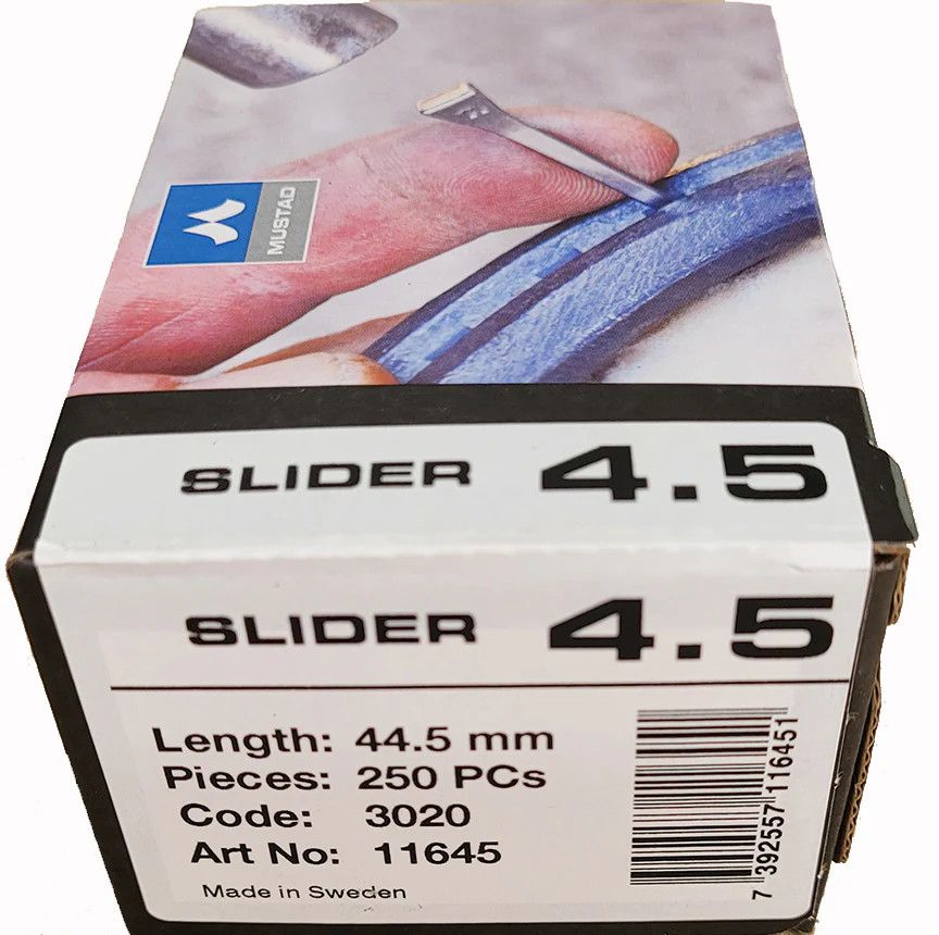 MUSTAD - Clous Slider Nail, Grandeur: 4.5, Format: Boite de 250x