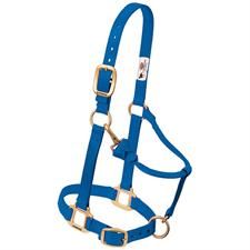 WEAVER - Original Adjustable Royal Blue Chin &amp; Throat Snap 1&#39;&#39; Halter, Size: Suckling