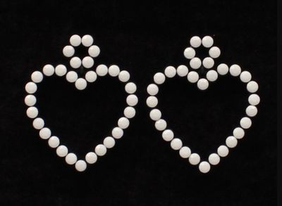 M&amp;F WESTERN - Silver Strike Beaded Heart Earrings