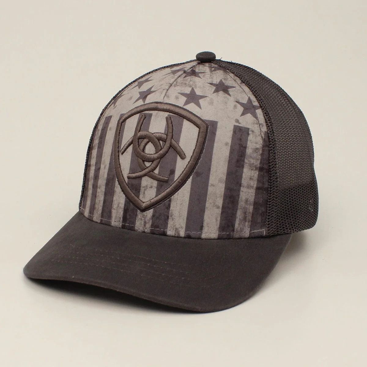 ARIAT - Snapback USA Shield Flag Hat, Color: Gris