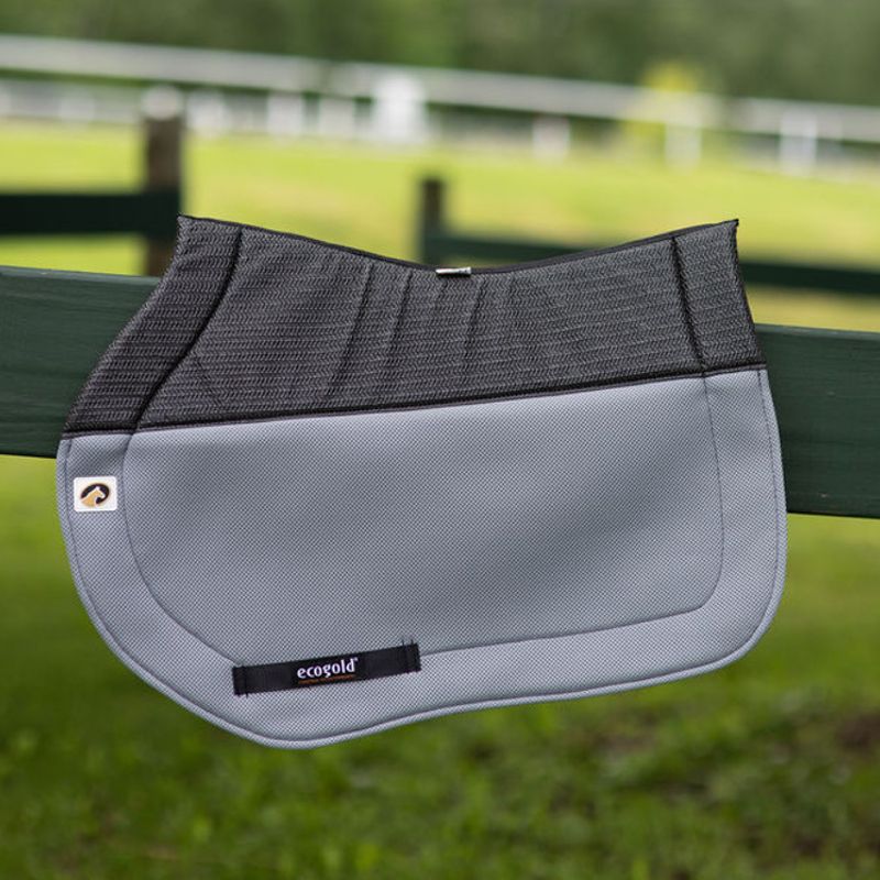 ECOGOLD - Grey Secure Jumper Saddle Pad, Size: Standard