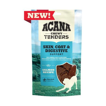 ACANA - Salmon Recipe Skin, Coat &amp; Digestive Chewy Strips, Flavor: Saumon, Format: 4oz
