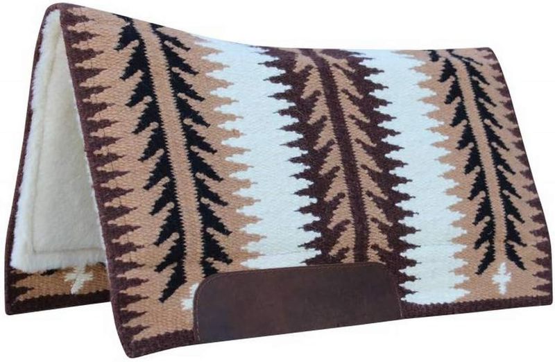 Couverture De Selle Western En Laine De Nouvelle-Zélande – Fait Main, Format 34 X 42