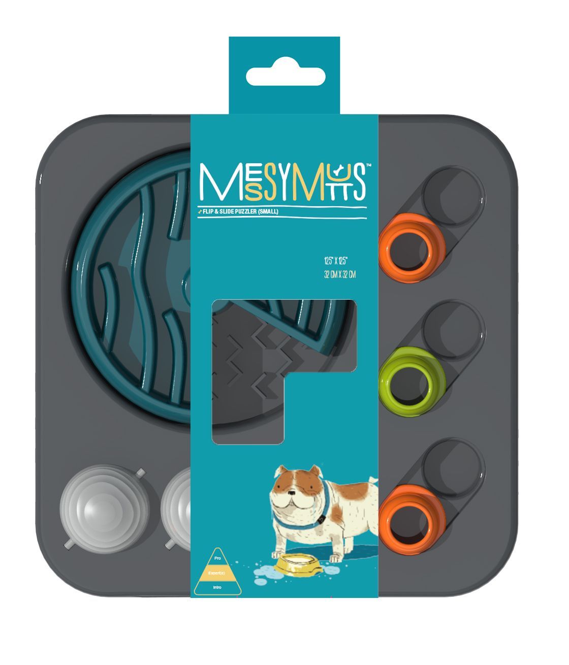 MESSY MUTTS - Forage Flip 'n Slide Puzzler, Size: 12.5'' x 12.5''