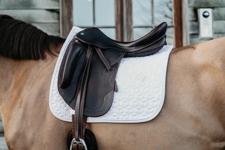 KENTUCKY HORSEWEAR - White Saddle Pad Classic Dressage, Size: Full