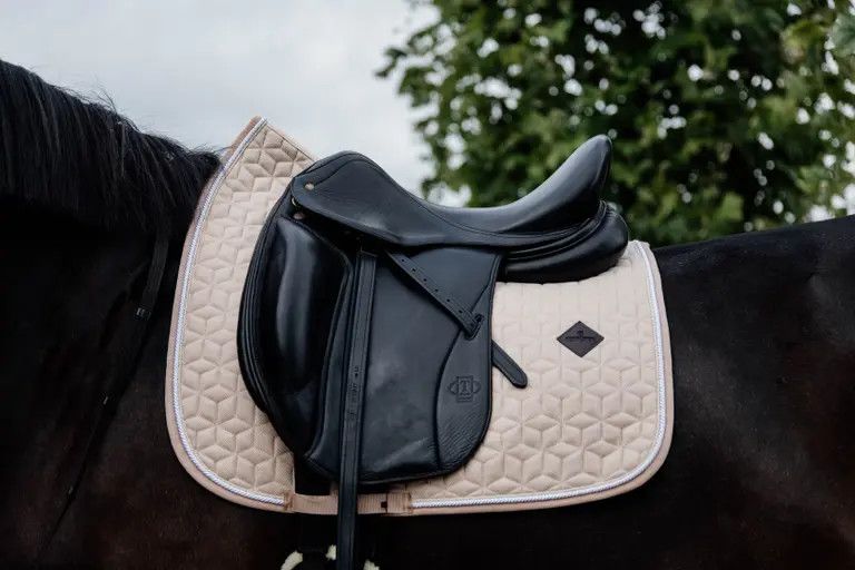 KENTUCKY HORSEWEAR - Saddle Pad Beige Wool Dressage, Size: Full