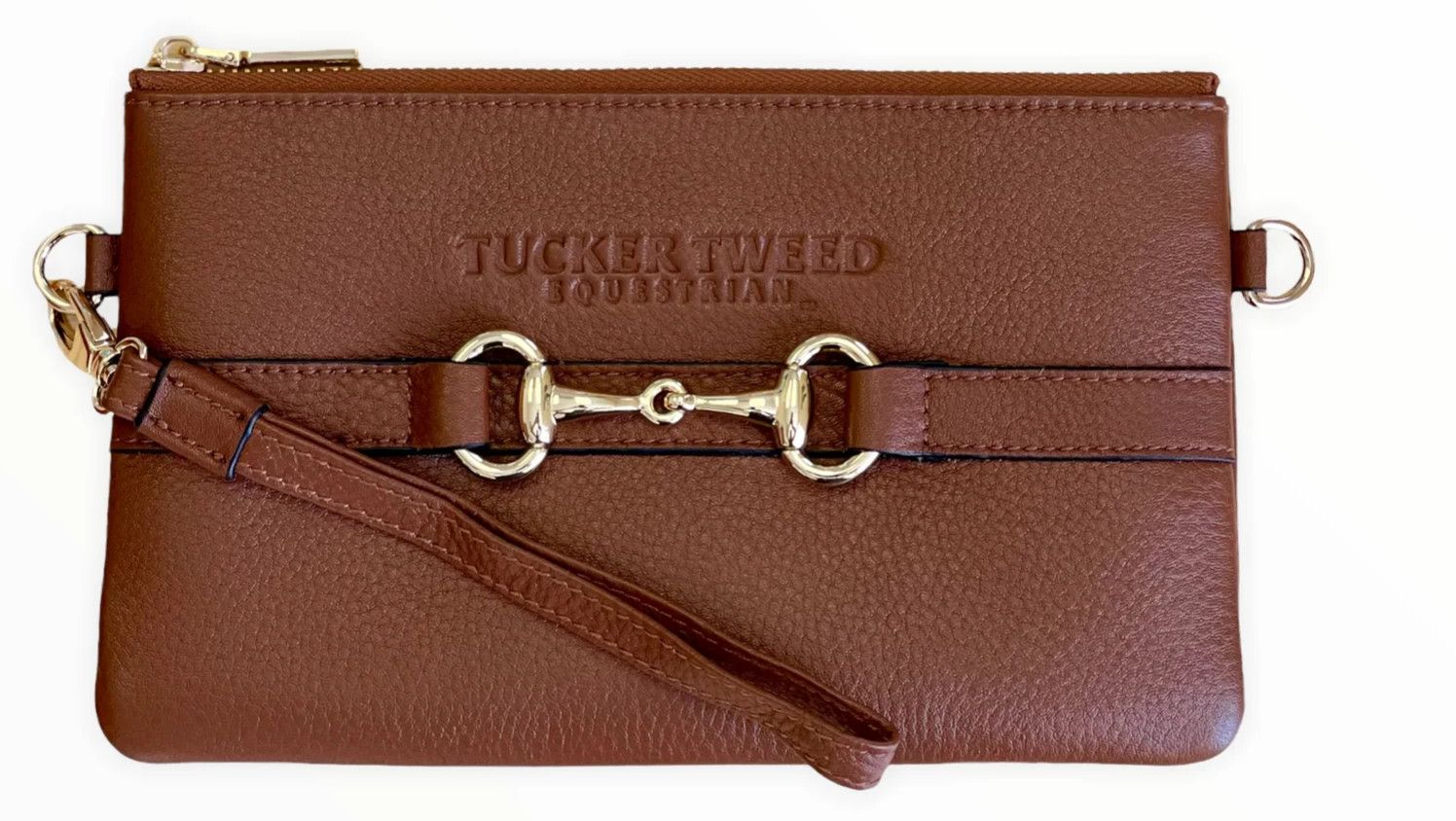 TUCKER TWEED EQUESTRIAN - The Wellington Wrislet - Saddle Brown, Color: Mors Doré