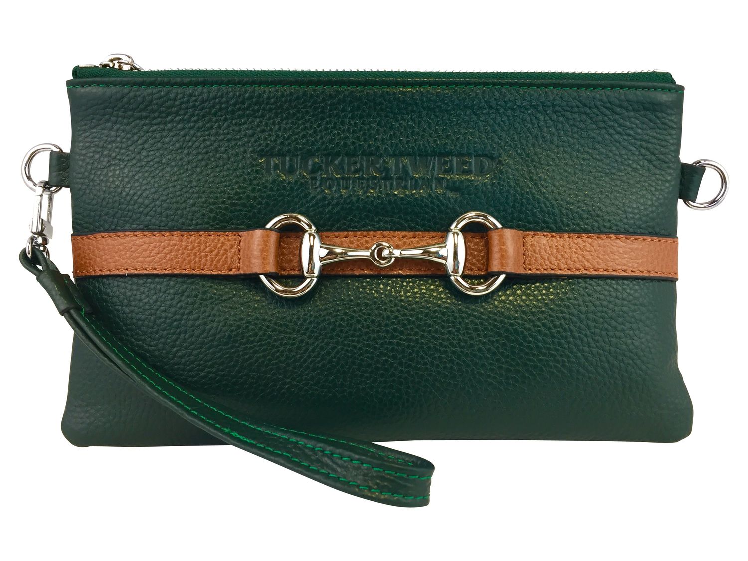 TUCKER TWEED EQUESTRIAN - The Wellington Wrislet - Hunter Green, Color: Mors Argent