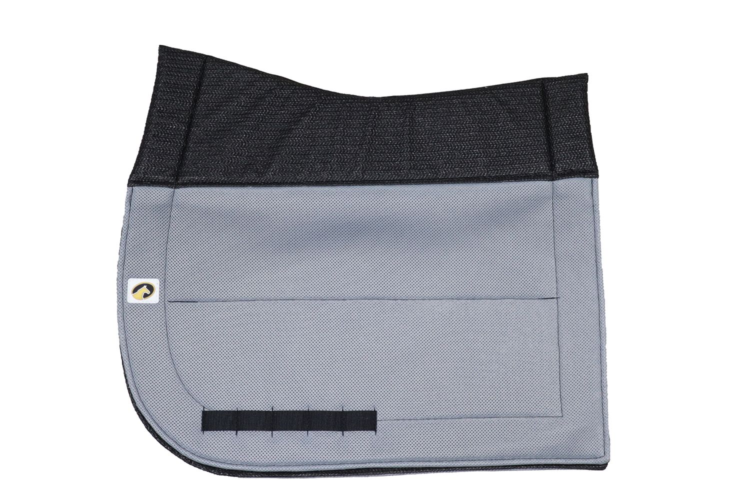 ECOGOLD - Grey Secure Dressage Saddle Pad, Size: Standard