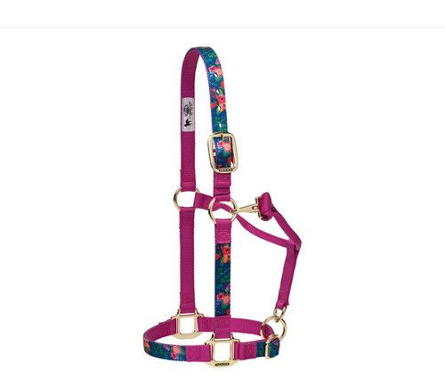 WEAVER - Original Adjustable Floral Watercolor Chin &amp; Throat Snap 1&#39;&#39;, Size: Small
