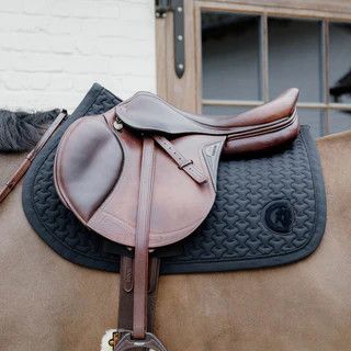 KENTUCKY HORSEWEAR - 3D Logo Onion Quilt Black Saddle Pad, Size: Full