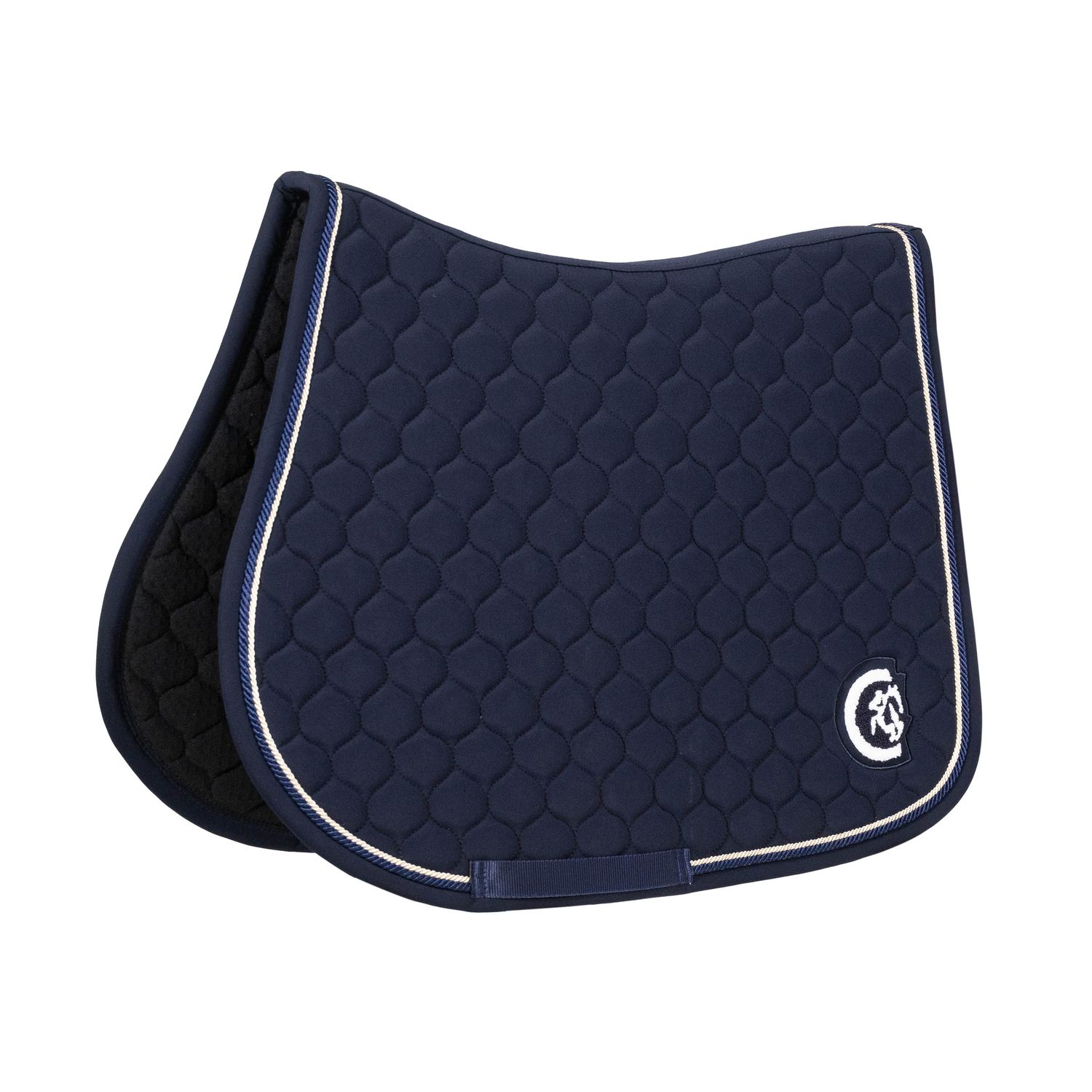 KENTUCKY HORSEWEAR - 3D Logo Onion Quilt Navy Saddle Pad, Size: Full