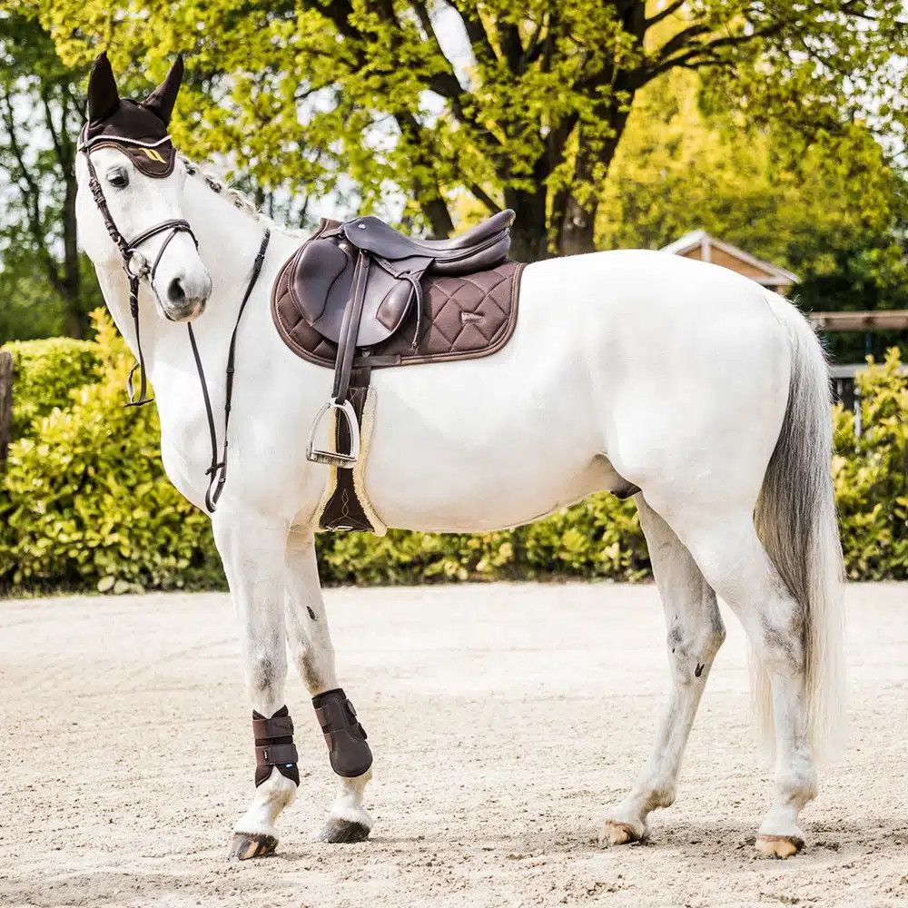BACK ON TRACK - Brown AirFlow Saddle Pad, Size: Full