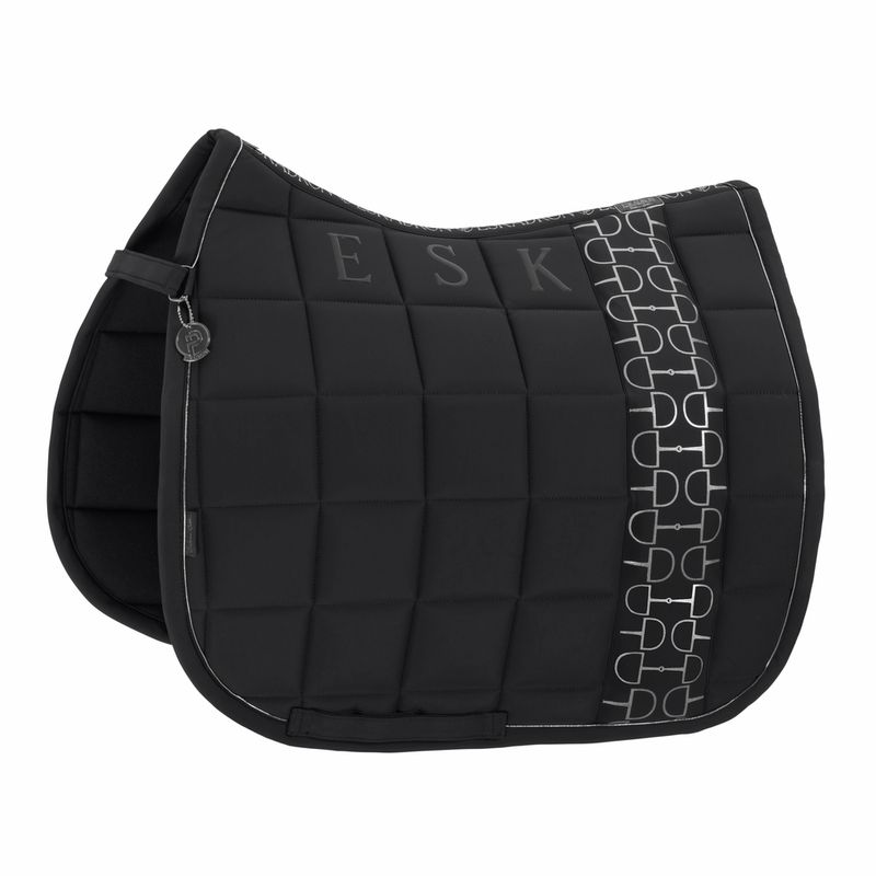 ESKADRON - Saddle Pad Big Square Softshell Platinum Dressage Black
