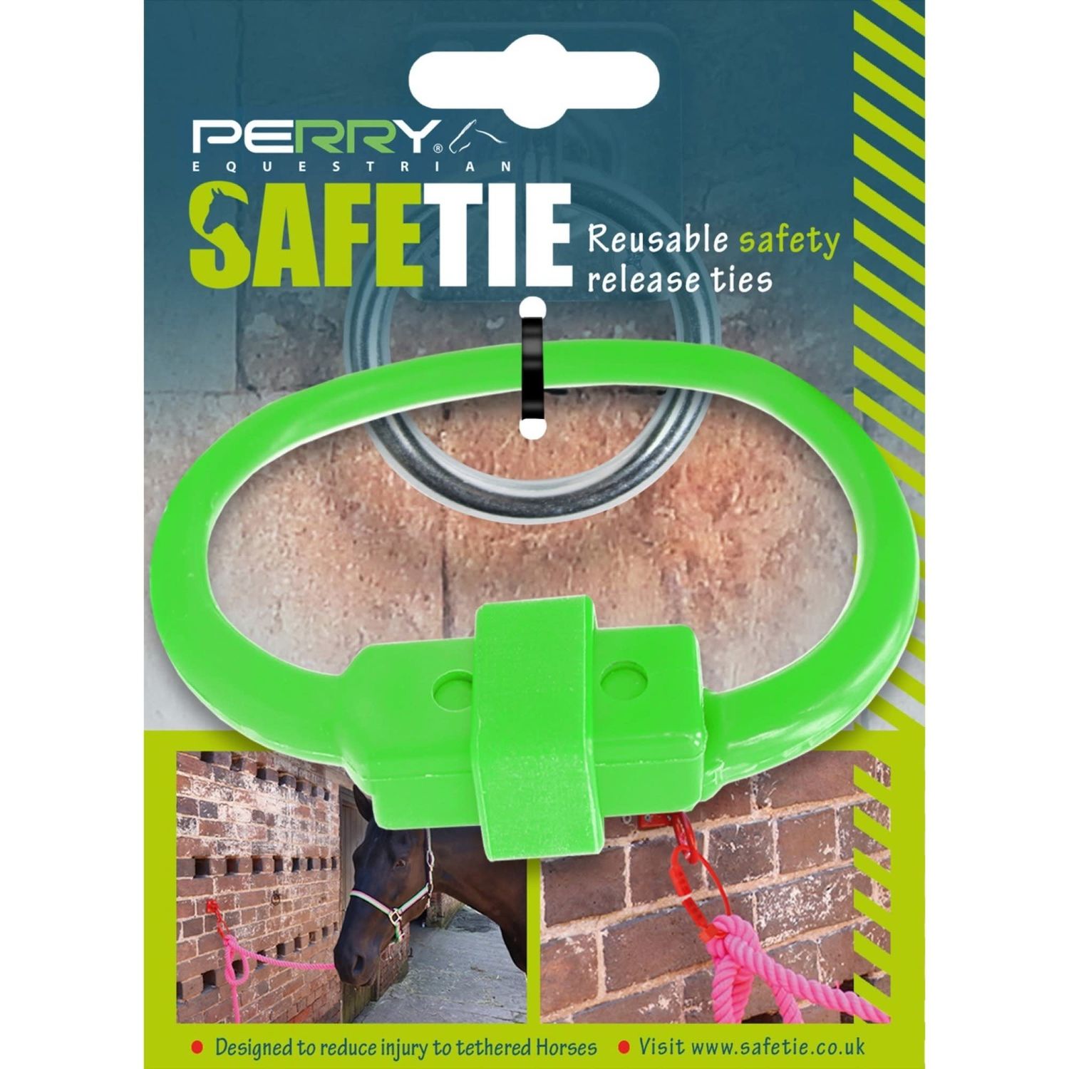 PERRY EQUESTRIAN - SAFETIE - Safety tie for horses, Color: Vert