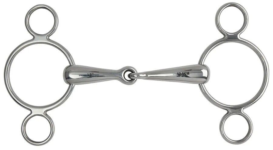 SHIRES - Three-ring gag bit, Size: 5 po