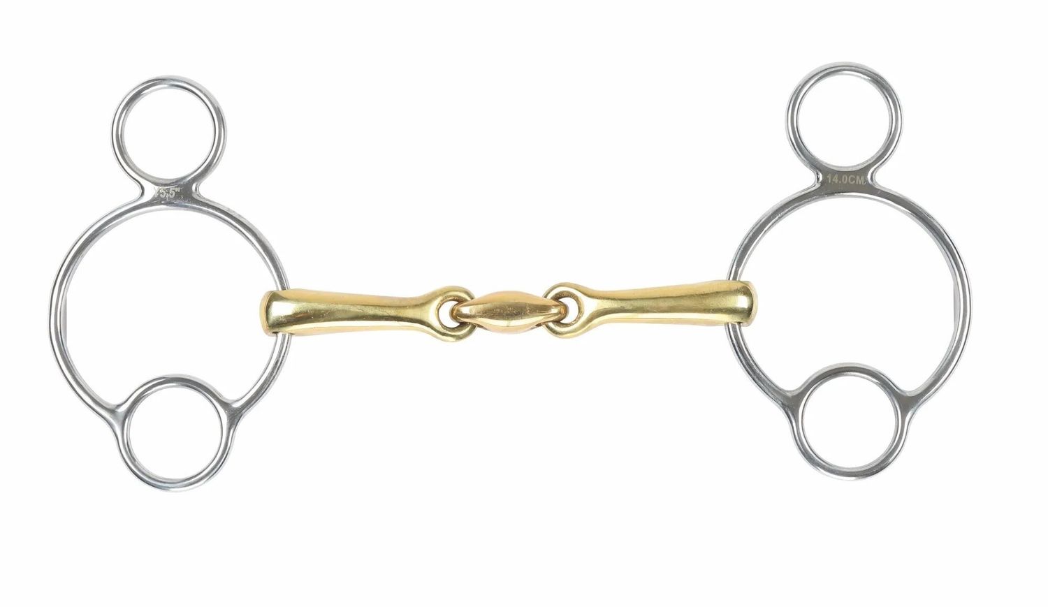 SHIRES - Universal Brass double crimped bit, Size: 5&#39;&#39;