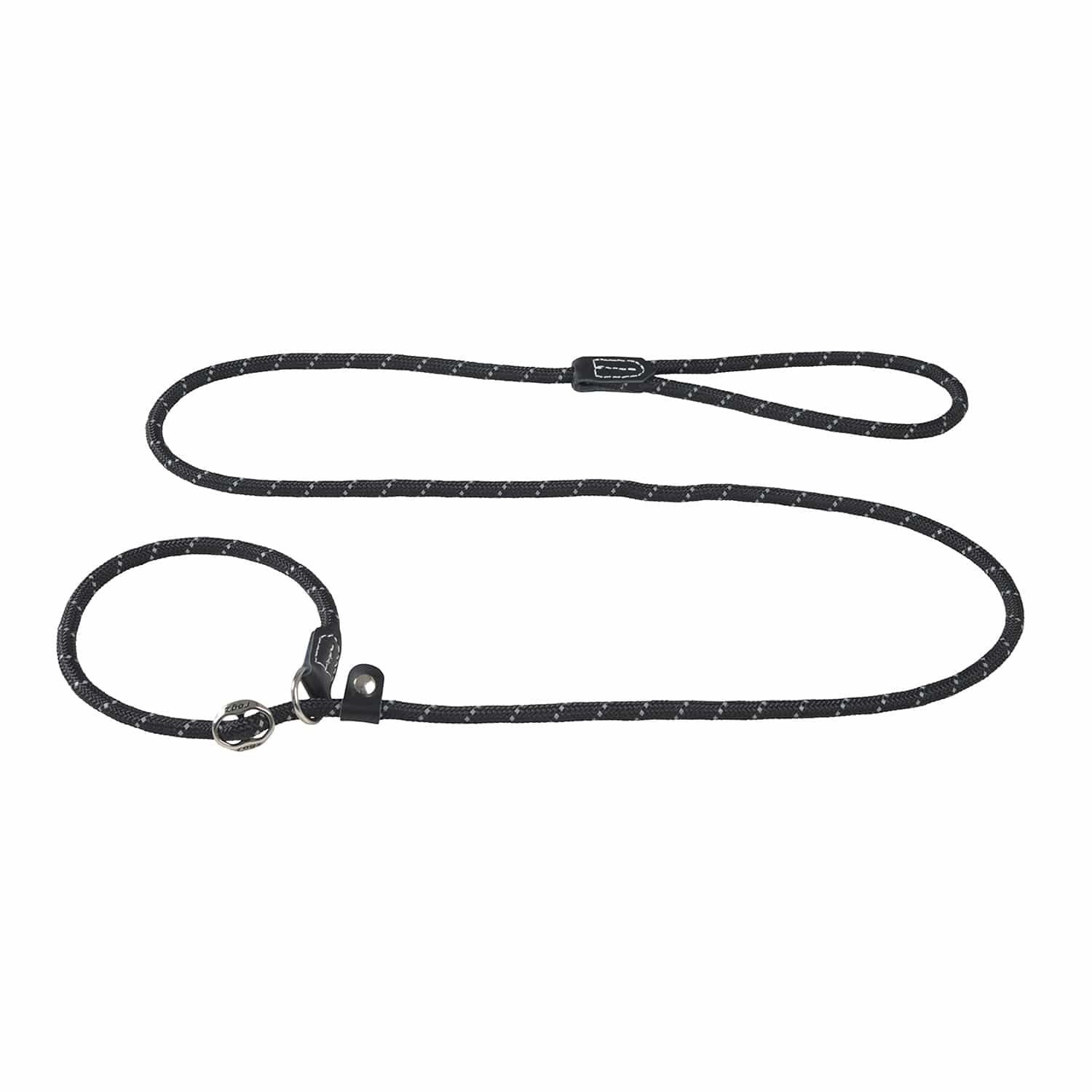 ROGZ - Rope Quick-Fit Dog leash, Size: Medium (3/8&#39;&#39;), Color: Noir
