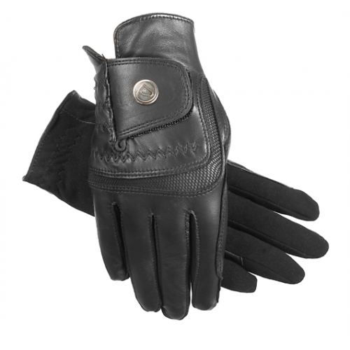 SSG - Hybrid leather gloves, Color: Noir, Size: 6