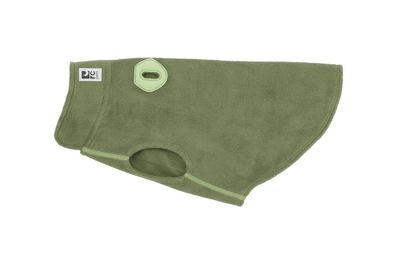 RC PETS - Dark Olive Baseline Fleece Pullover, Size: 8