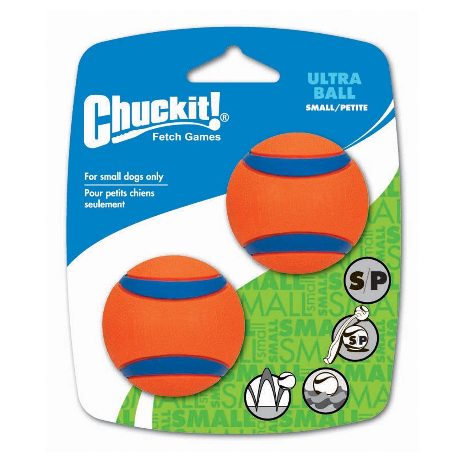 CHUCK IT - Ultra Squeaker Ball, Size: 2&#39;&#39; (Small) 2pk