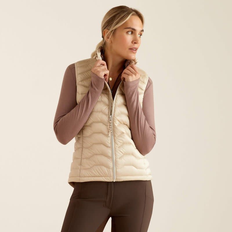 ARIAT - Ideal Down Vest, Color: Iridescent Summer Sand, Size: Small